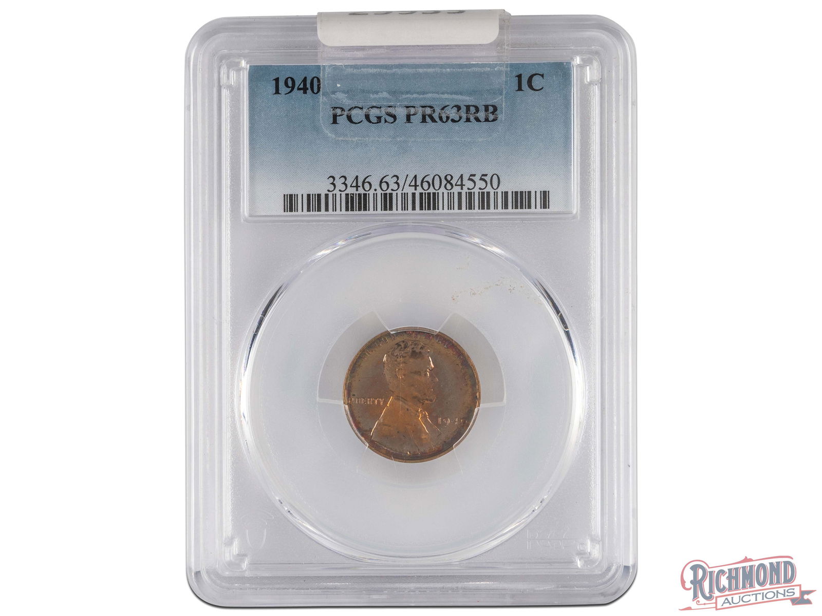 A Colorful 1940 Wheat Cent in PR-63 RB Condition (1 of 2)