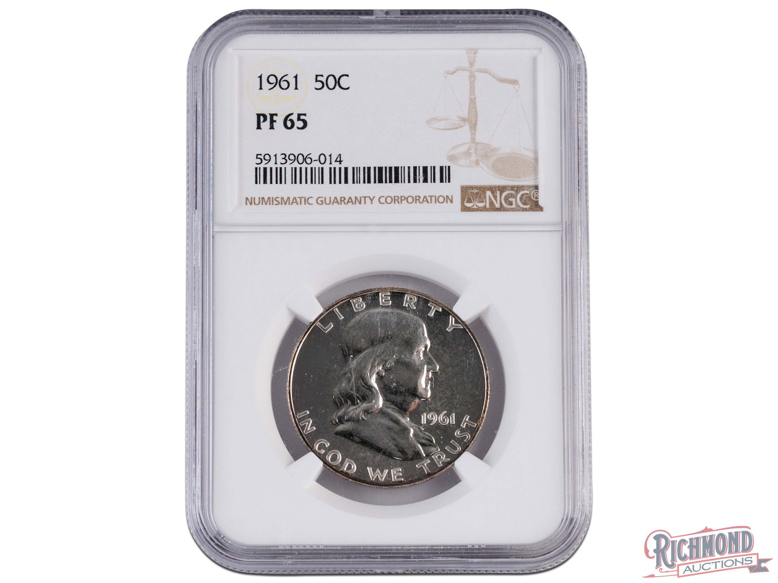 1961 Franklin Half Dollar Proof-65 (1 of 2)