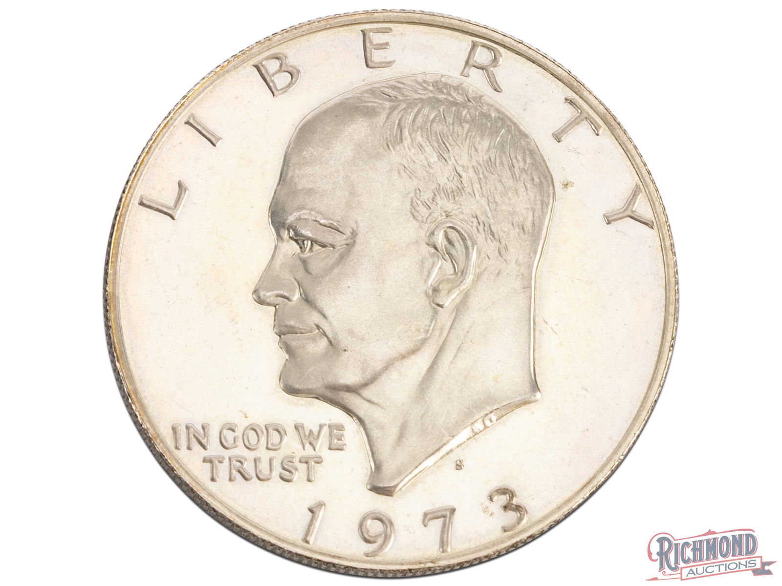 High-Quality 1973 Silver Eisenhower Dollar in Proof Condition (1 of 2)