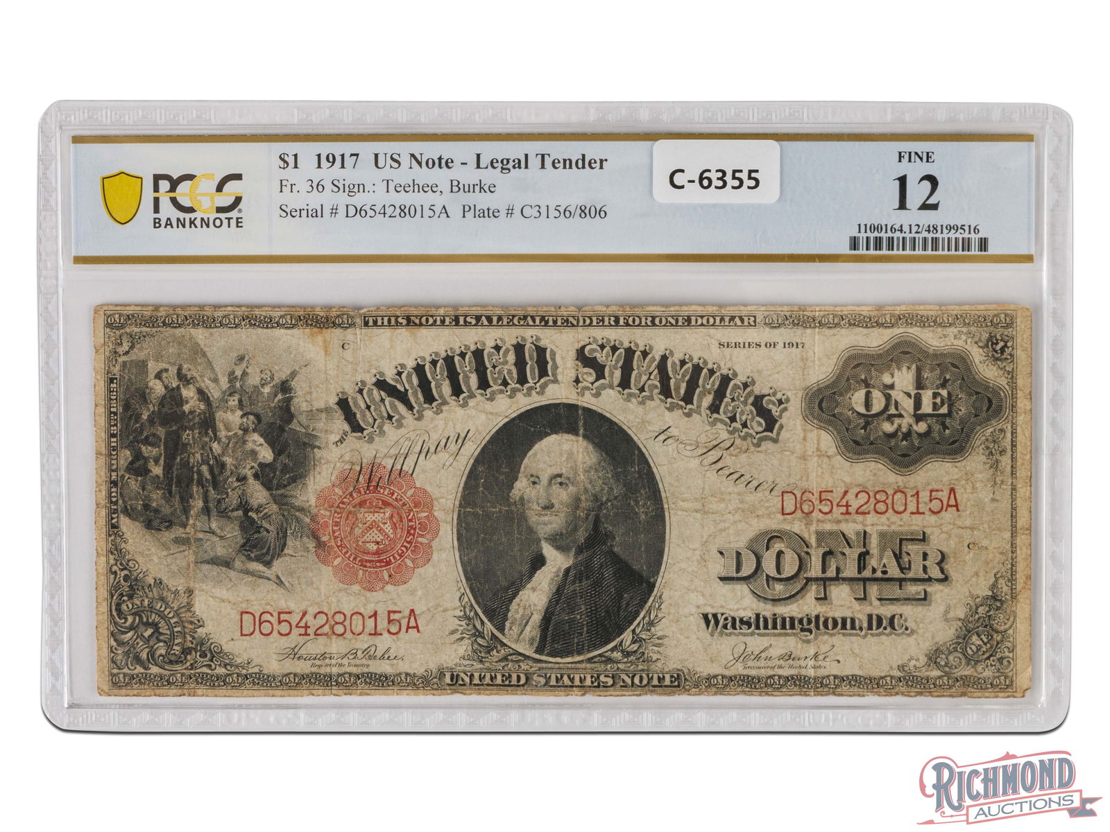 Instant Collection Starter 1917 $1 Legal Tender Note: Large size US currency is a collector term that designates federally backed money printed between 1861 and 1923. There are dozens of design types and hundreds of different varieties. The 1917 $1 legal