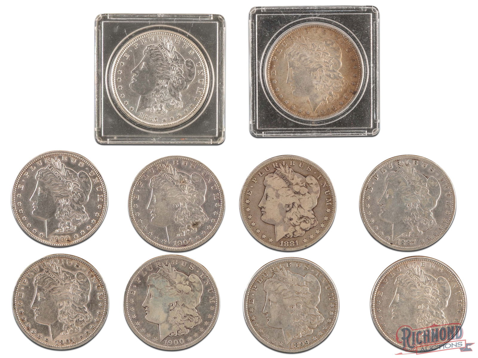 Lot of 10 Morgan Silver Dollars (1 of 2)