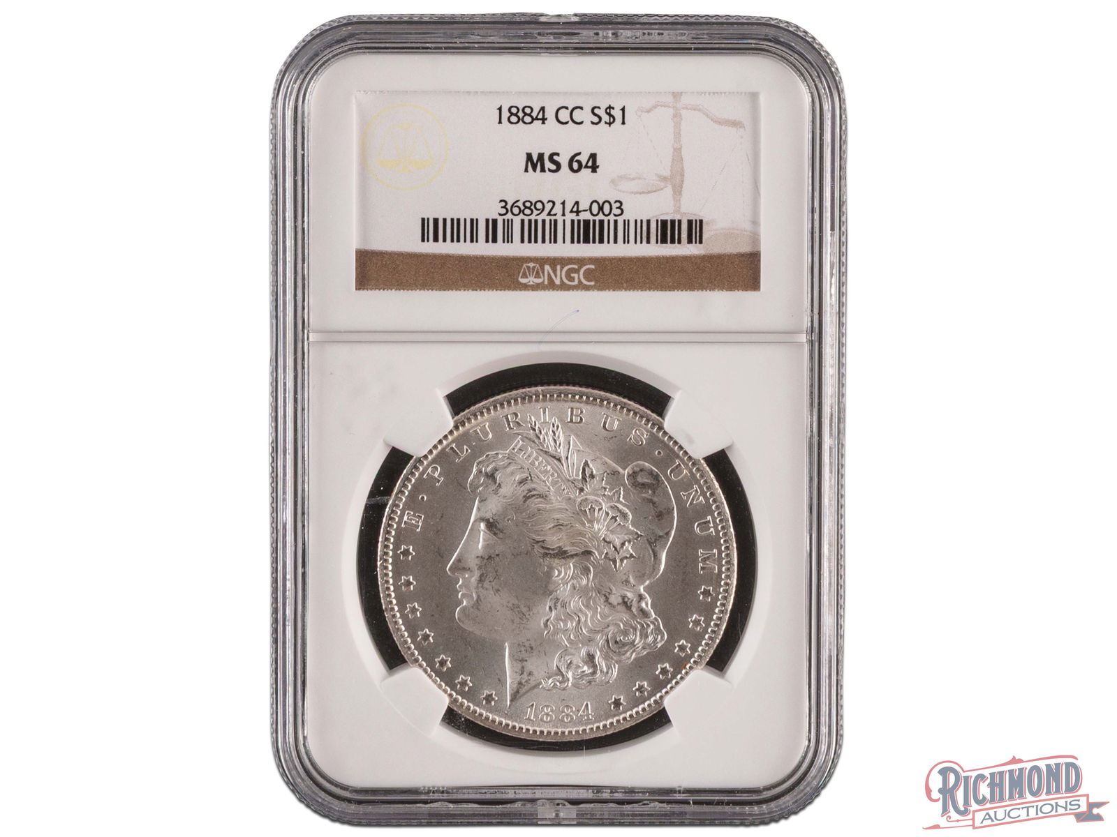 1884-CC Morgan Silver Dollar, NGC MS-64 (1 of 2)