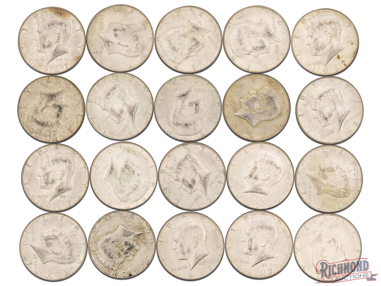 Roll of 20 40% Kennedy Half Dollars, AU-UNC (1 of 2)