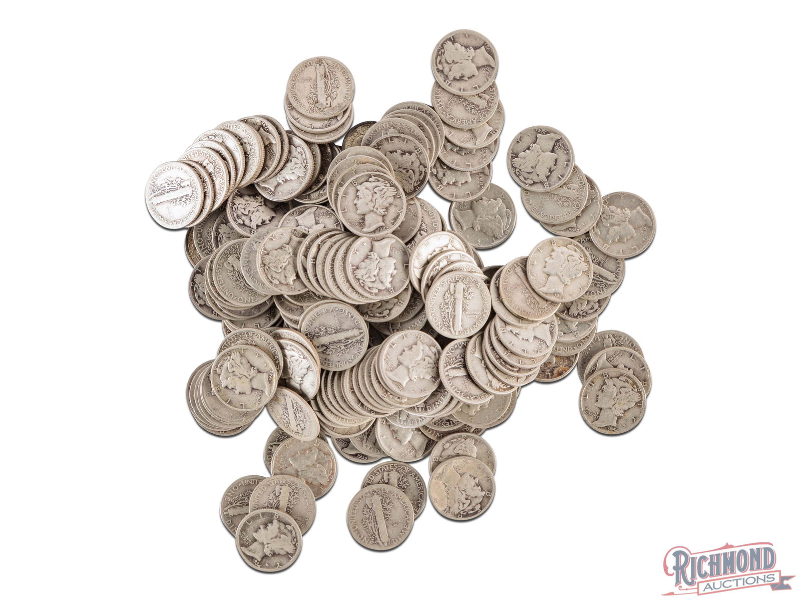 200 Silver Mercury Dimes (1 of 2)