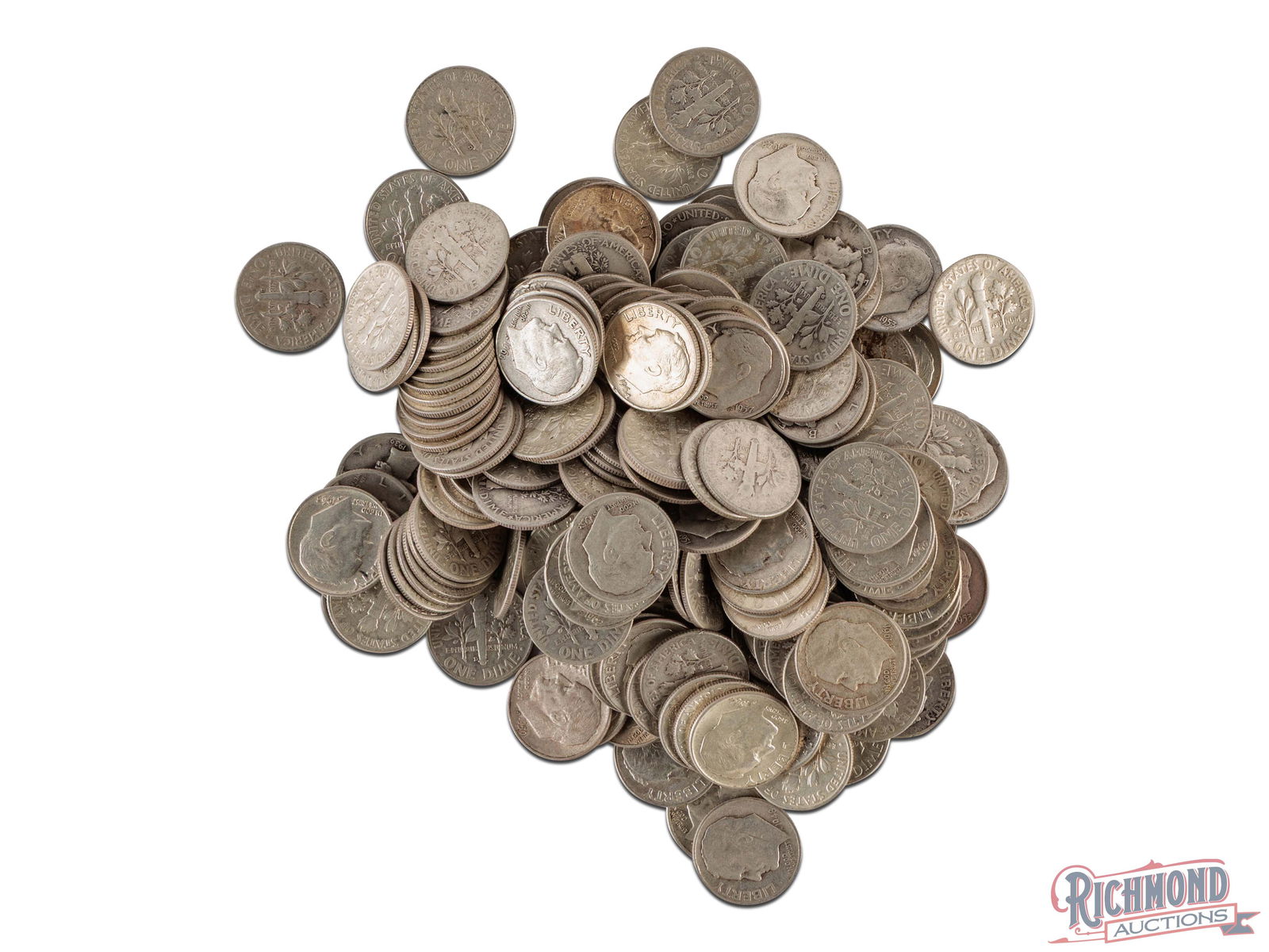 200 Silver Mercury and Roosevelt Dimes (1 of 2)