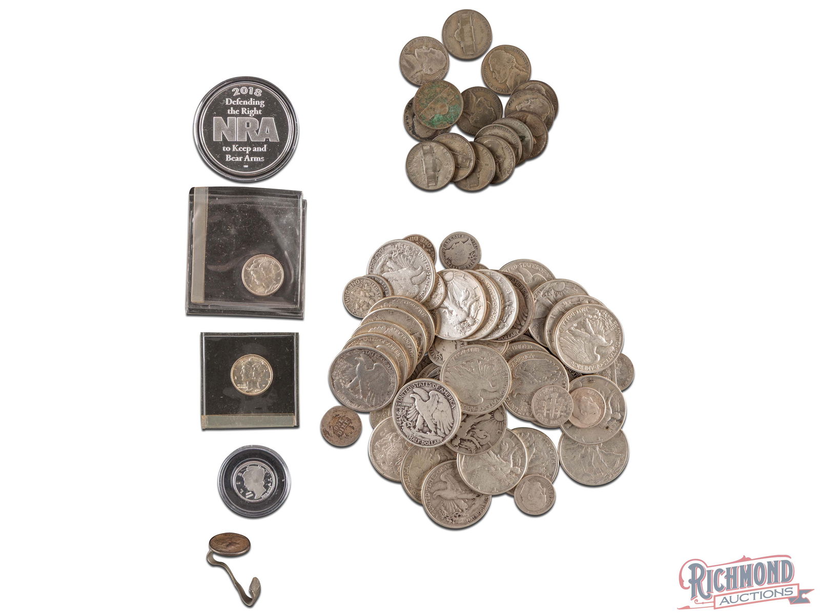 Misc. Silver "Grab Bag" w/ Rounds, US and Canadian Silver Coins (1 of 2)
