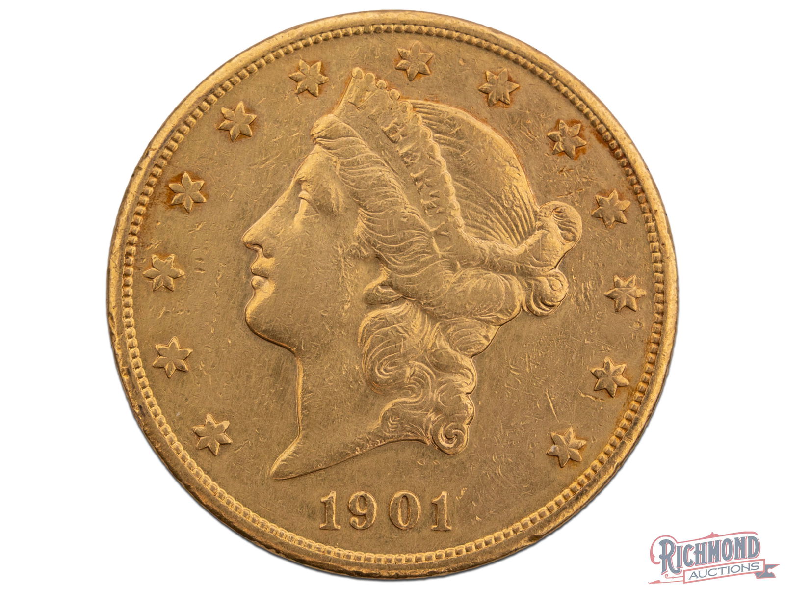 Uncommon 1901-S $20 Liberty Head Double Eagle in Extremely Fine Condition (1 of 2)