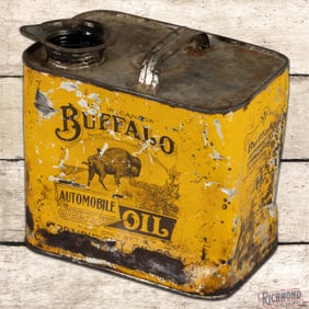 Buffalo Automobile Oil Prairie City Oil Co 1/2 Gallon Metal Can
