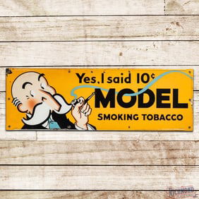 Yes I Said 10 Cents Model Smoking Tobacco Single Sided Porcelain Sign