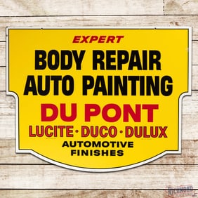 Dupont Expert Body Repair Auto Painting Die Cut Double Sided Tin Sign