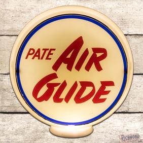 Pate Air Glide Gasoline 13.5" Complete Milk Glass Body Gas Pump Globe