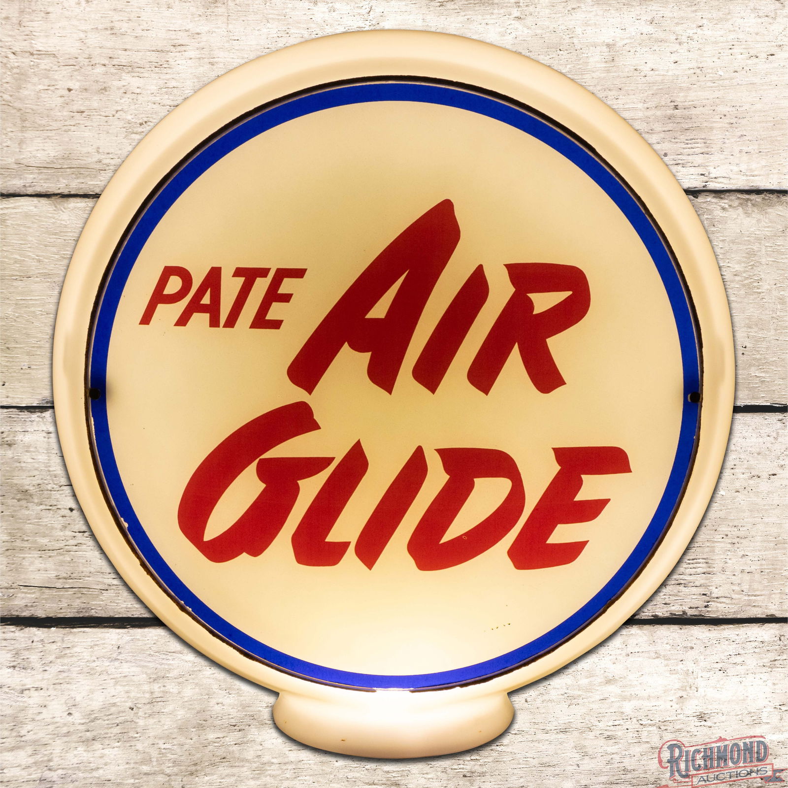 Pate Air Glide Gasoline 13.5" Complete Milk Glass Body Gas Pump Globe (1 of 6)