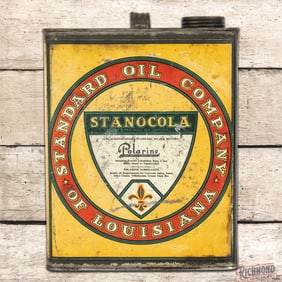 Stanocola Standard Oil Co. of Louisiana 1 Gallon Metal Advertising Can w/ Logo