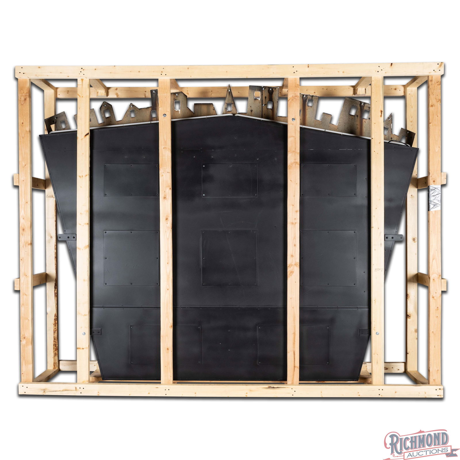 Pioneer Used Cars 10' Single Sided Porcelain Die Cut Animated Factory Neon Sign - 4