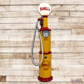 Amazing National Simplex Model #60 Clockface Gas Pump Restored Shell Gasoline