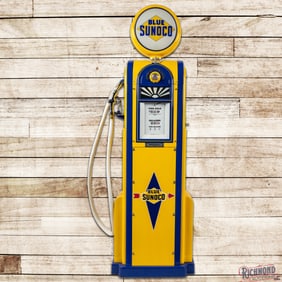 Amazing Wayne Model #60 Computing Gas Pump Restored Blue Sunoco