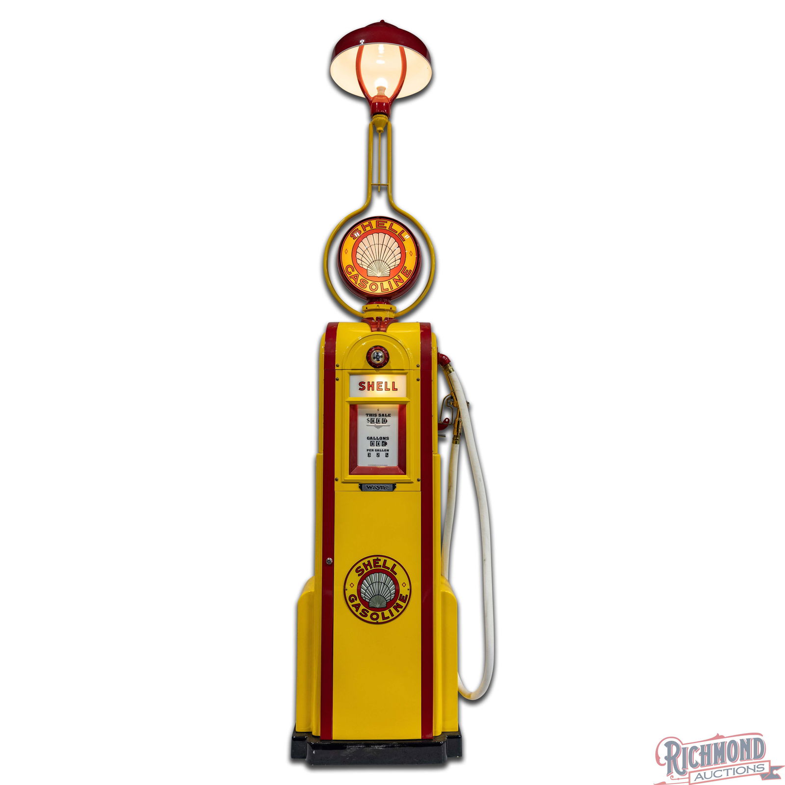 Wayne Model #60 Computing Gas Pump Restored Shell Gasoline - 2