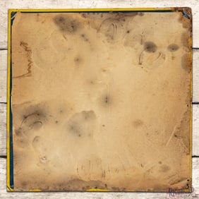 Amazing NOS Conoco Gasoline Emb. Single Sided Tin Sign w/ Solder & Factory Paper