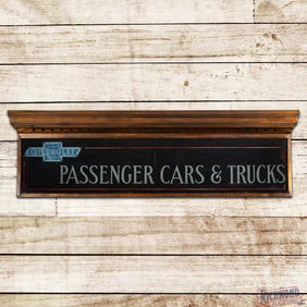 Scarce Chevrolet Passenger Cars & Trucks Reverse Glass Lighted Dealership Display Sign