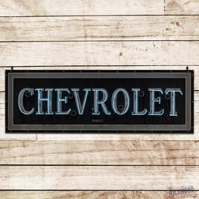 Chevrolet Automobiles Horizontal 6' Single Sided Porcelain Factory Neon Sign