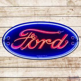 Ford Oval 4' Single Sided Porcelain Factory Neon Sign