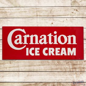 Carnation Ice Cream 5' Emb. Single Sided Tin Sign