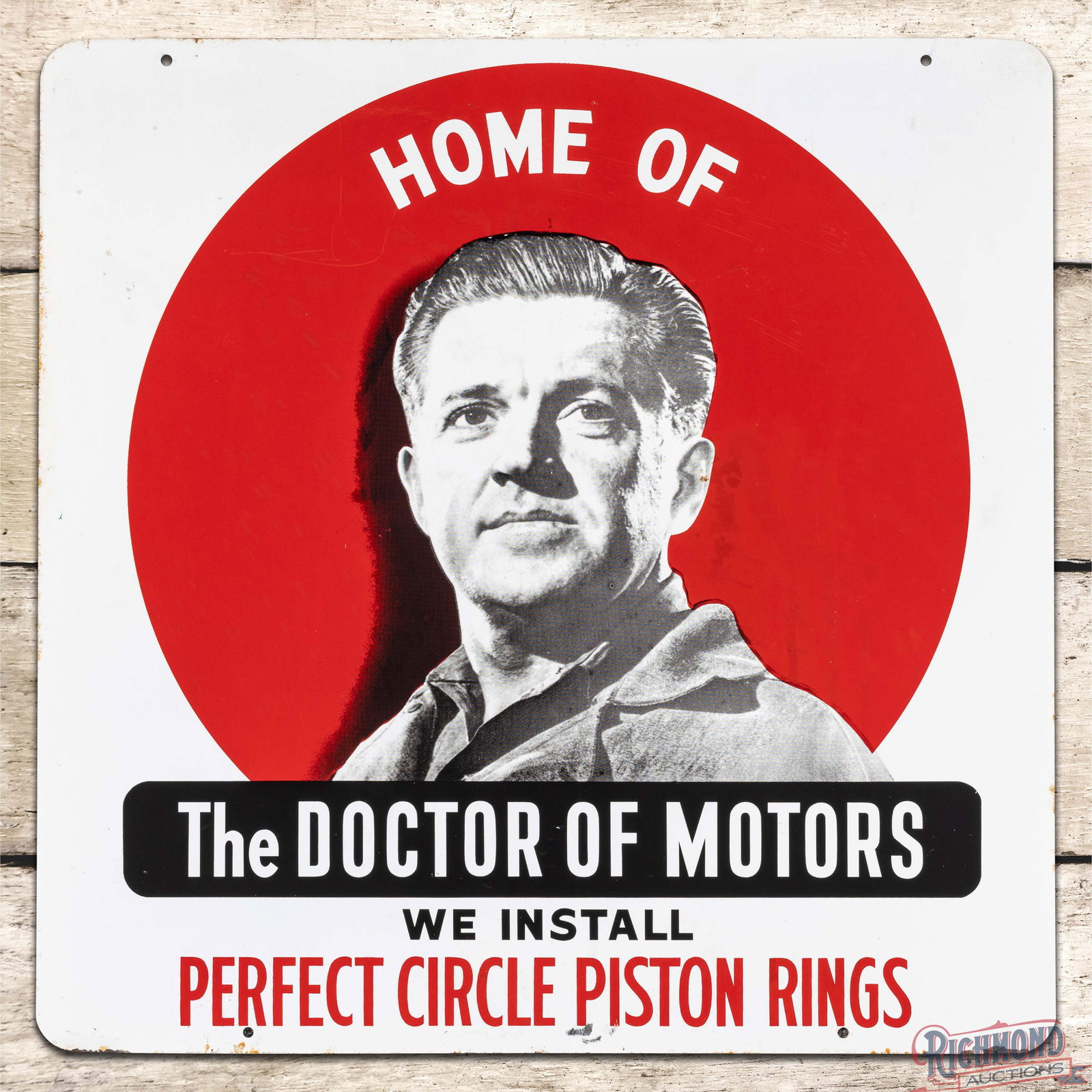 Perfect Circle Piston Rings "The Doctor of Motors" Double Sided Tin Sign (1 of 3)