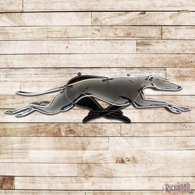 Large Greyhound Bus Lines Die Cut 11' Single Sided Tin Neon Sign w/ Animation