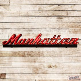 Manhattan 8' 3D Die Cut Single Sided Porcelain Factory Neon Sign