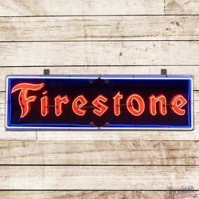 Firestone Tires Horizontal 6' Single Sided Porcelain Neon Sign
