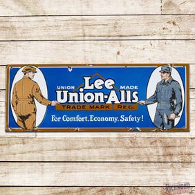 Lee Union-Alls "For Comfort, Economy, Safety!" Single Sided Porcelain Sign
