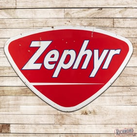 Zephyr Gasoline 8' Double Sided Porcelain ID Sign