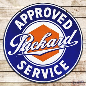 Packard Approved Service 42" Double Sided Porcelain Sign