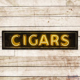 Cigars 6' Single Sided Tin Factory Neon Sign
