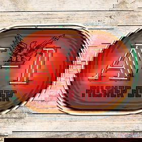 Amazing A-1 Pilsner Beer 3' Double Sided Porcelain Factory Neon Sign: DSP (Double Sided Porcelain) factory neon sign with the original metal can has day one color and gloss. The display is in excellent condition with minor surface imperfections. The reverse has small ch