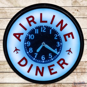 Airline Diner 26" Neon Advertising Clock
