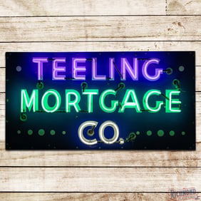 Teeling Mortgage Co. 4' Single Sided Porcelain Factory Neon Sign