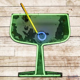 Cocktail Bar Martini 28" Die Cut Single Sided Tin Factory Neon Sign