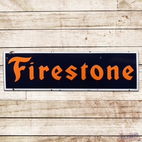 Firestone Tires Horizontal 6' Single Sided Porcelain Sign