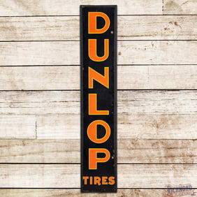 Dunlop Tires 6' Vertical Single Sided Porcelain Sign