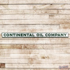 Conoco Continental Oil Company 12' Horizontal Single Sided Porcelain Sign