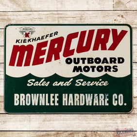 Kiekhaefer Mercury Outboard Motors Sales & Service Double Sided Tin Sign w/ Logo