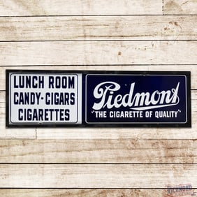 Piedmont "The Cigarette of Quality" Lunch Room Candy Cigars Single Sided Porcelain Sign