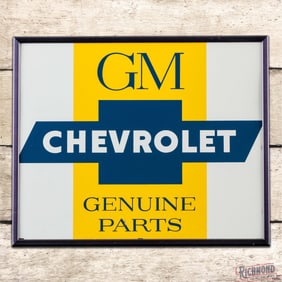 Chevrolet GM Genuine Parts Single Sided Tin Sign w/ Logo