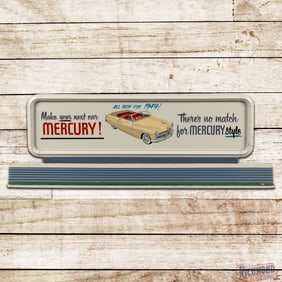 Rare Mercury All New for 1949 Wooden Auto Dealer Showroom Advertising Display Sign