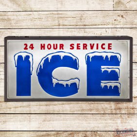 ICE 24 Hour Service DS Emb. Plastic Lighted Sign