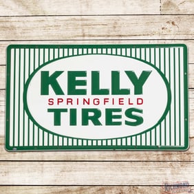 1967 Kelly Springfield Tires 3' Emb. Single Sided Tin Sign