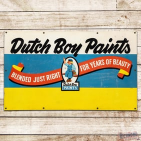Dutch Boy Paints 5' Emb. Single Sided Tin Sign w/ Logo
