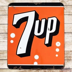 7up 36" Single Sided Porcelain Sign w/ Logo