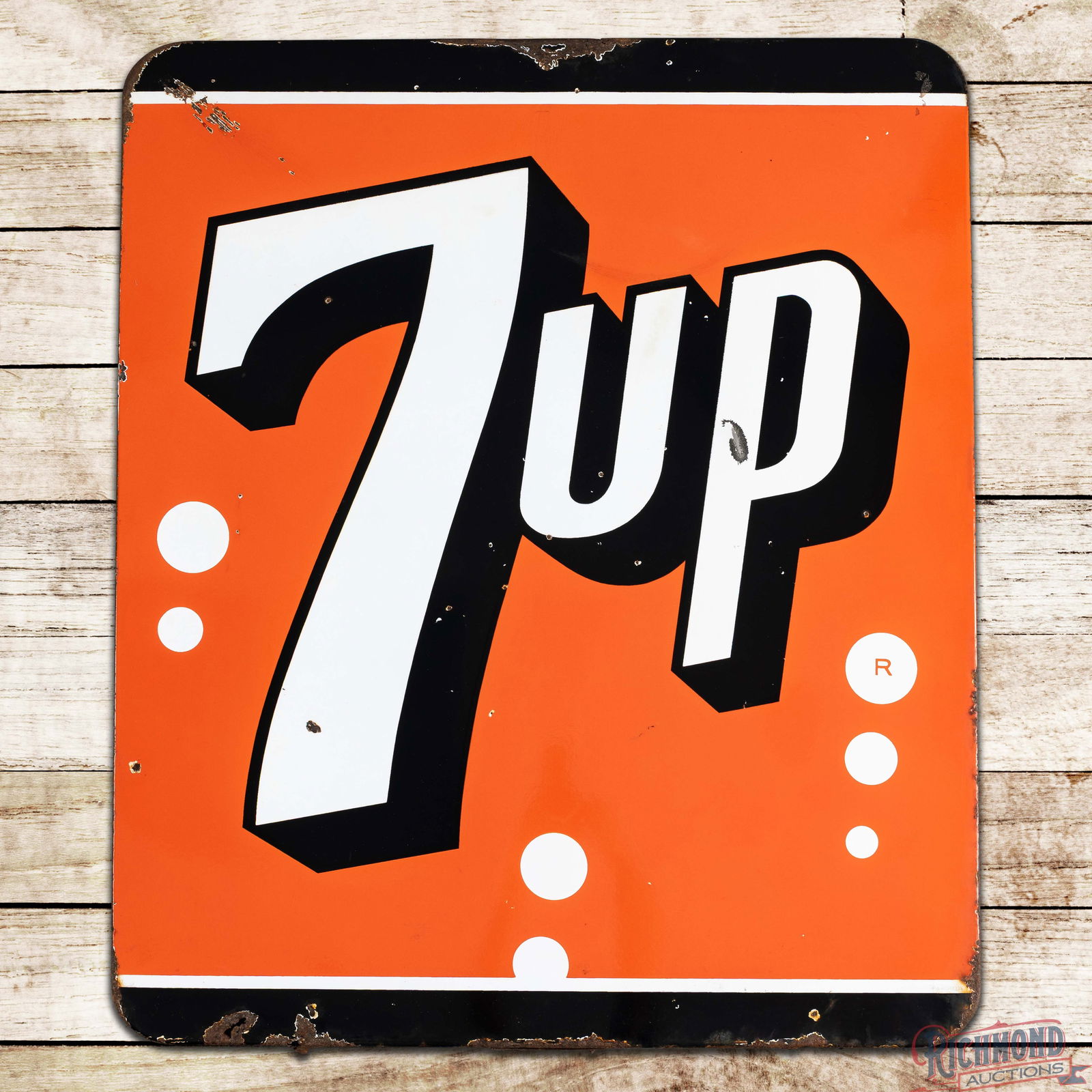 7up 36" Single Sided Porcelain Sign w/ Logo (1 of 3)